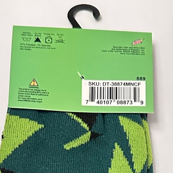Mtn Dew crew socks mens - Picture 2 of 6